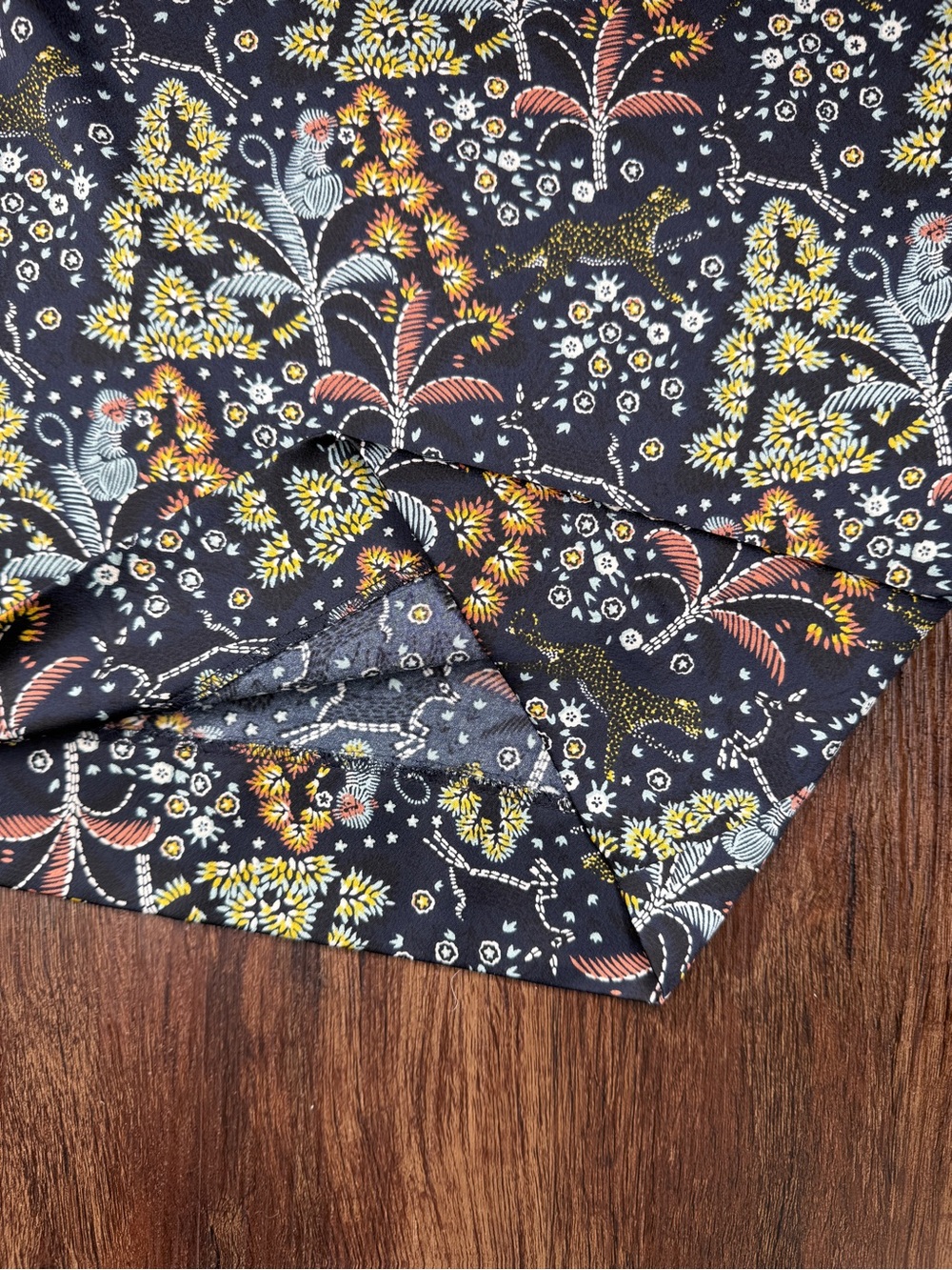 J.Crew Point Sur Jungle Print Crepe Belted Wide Leg Pants - Picture 12 of 13